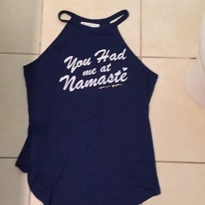 Spiritual gangster blue top size small